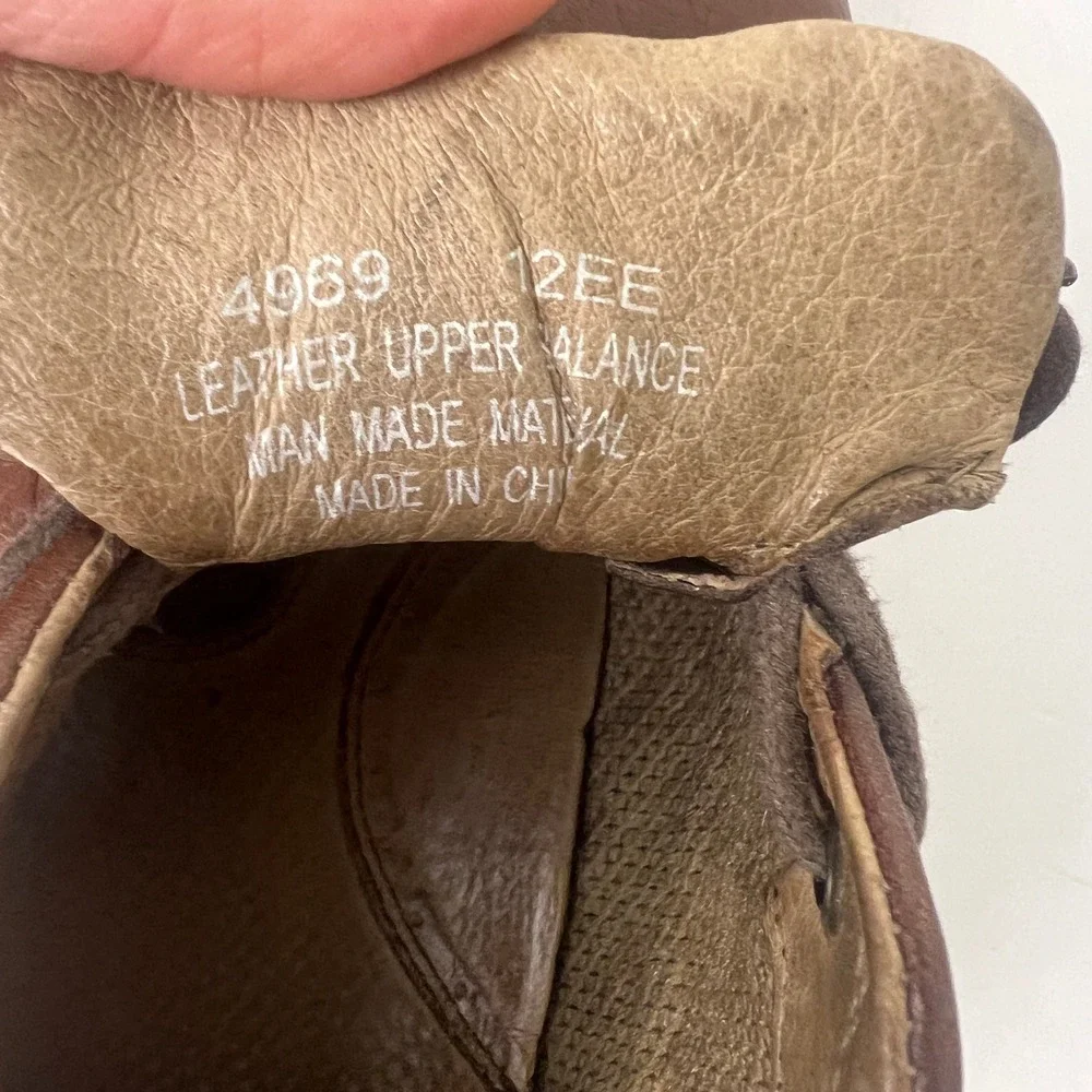 Red Wing 4969 Chukka Boots Mens 12EE Brown Leather Slip Oil Resistant Work
